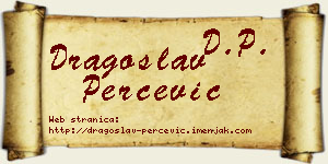 Dragoslav Perčević vizit kartica